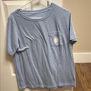 Light Blue T-Shirt with Pocket Detail